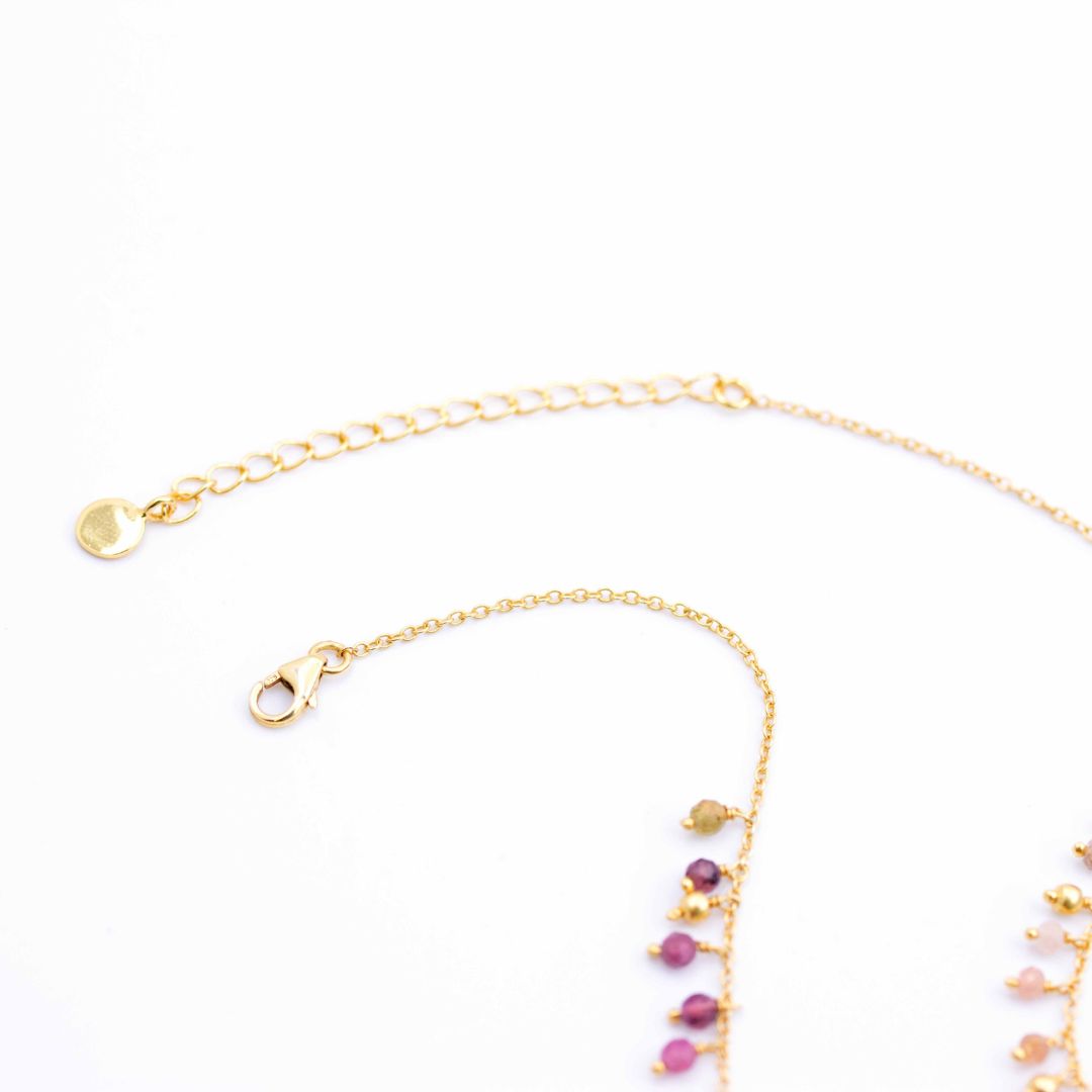 Multi Tourmaline Charm Necklace