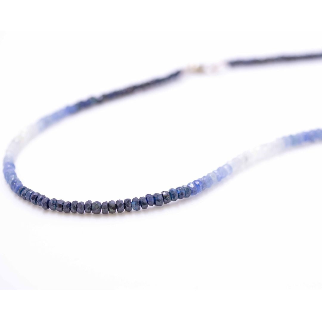 Sapphire Button Stone Necklace