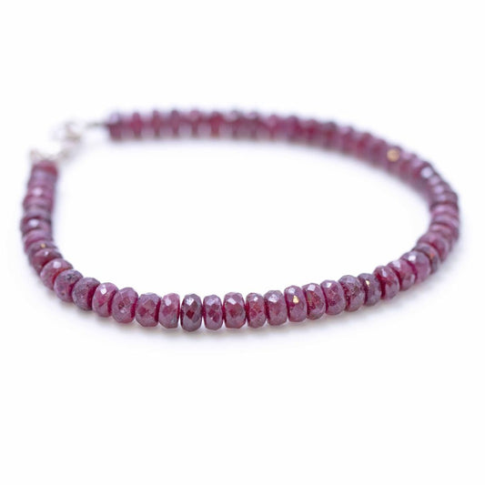 Ruby Button Stone Bracelet