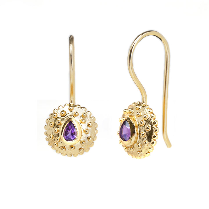 Amethyst Stone "Sardinia" Hook Earring