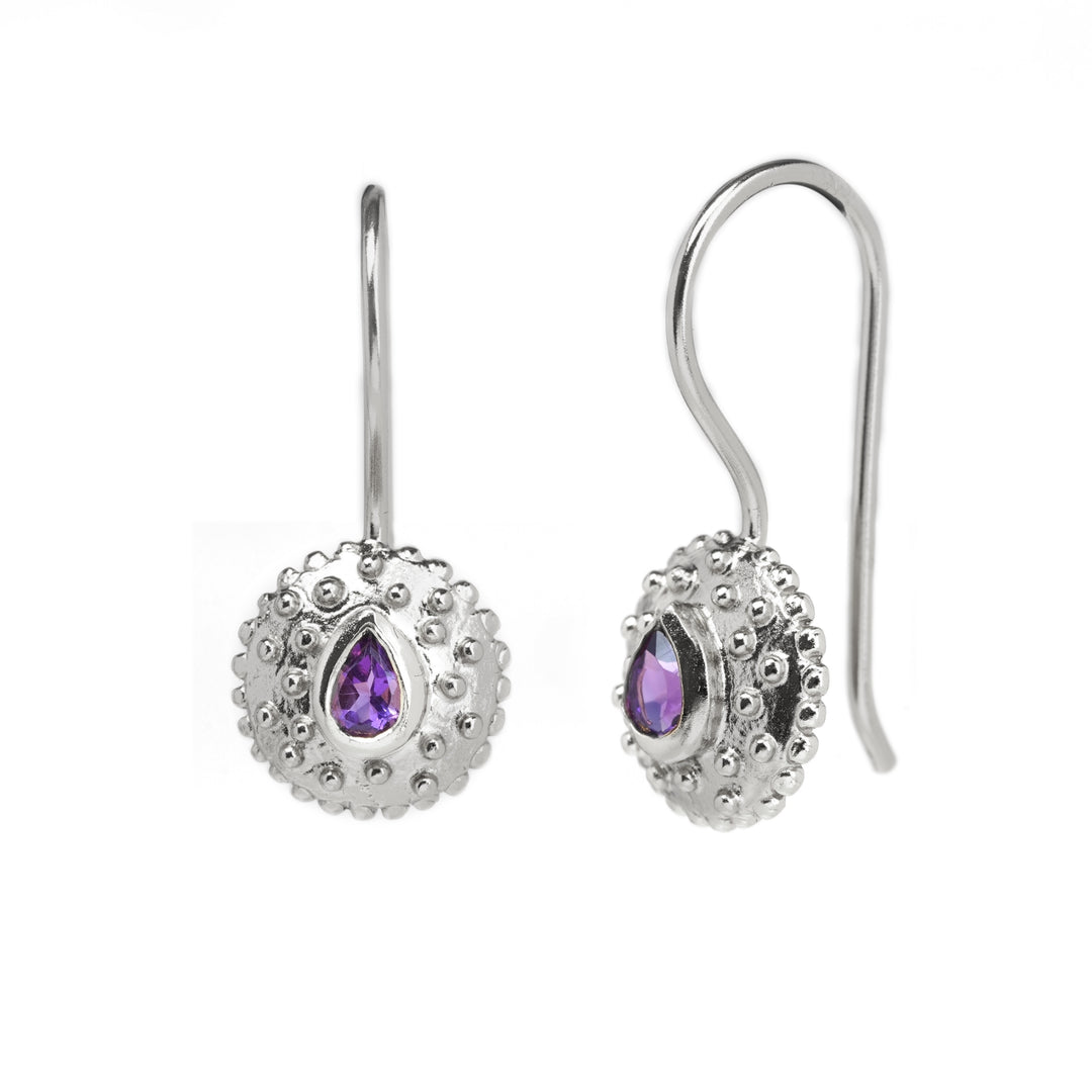 Amethyst Stone "Sardinia" Hook Earring