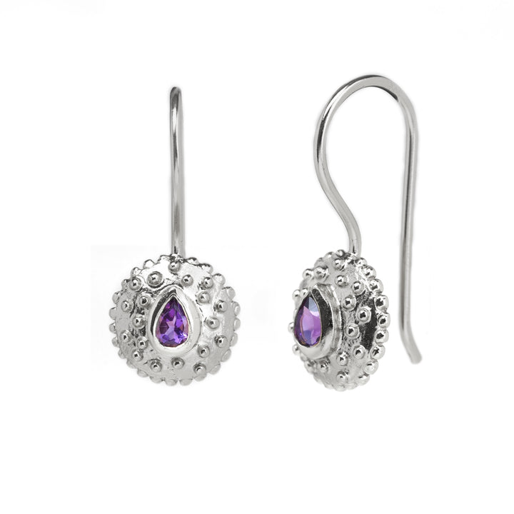 Amethyst Stone "Sardinia" Hook Earring