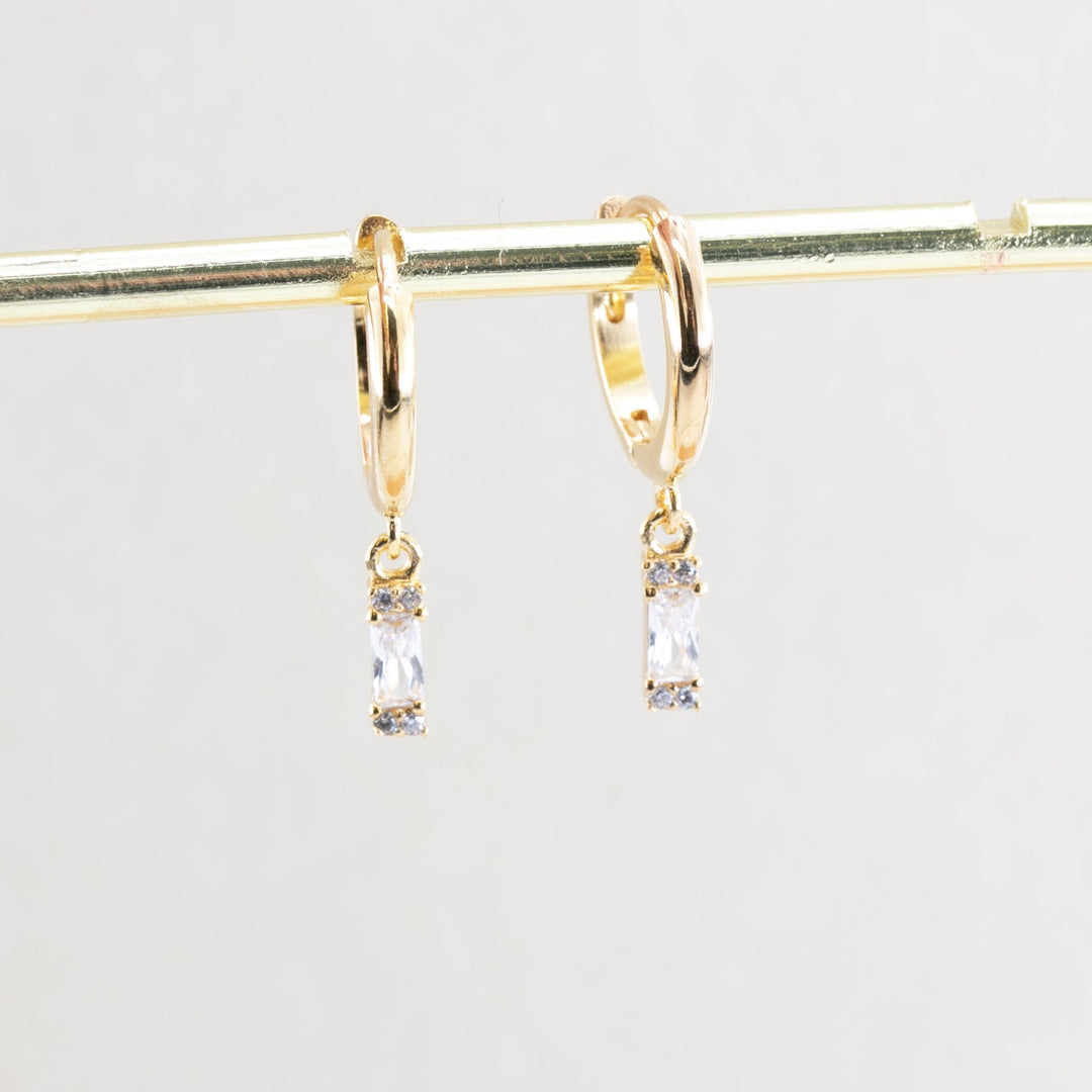 Classic Gold Drop Huggie Earrings