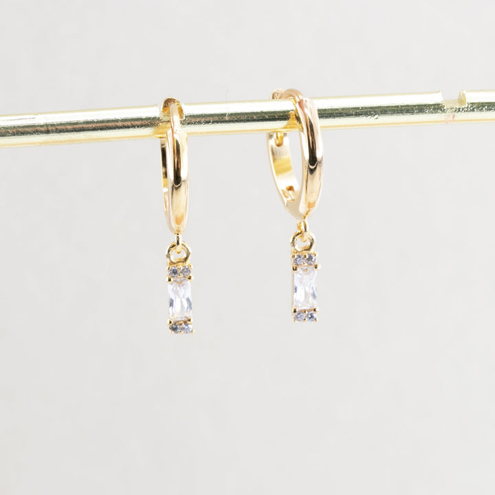 Classic Gold Drop Huggie Earrings