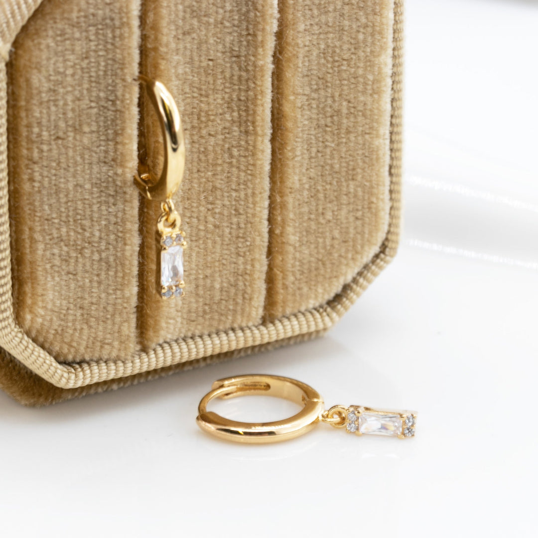 Classic Gold Drop Huggie Earrings