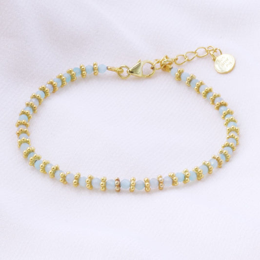 amazonite bracelet on a white background