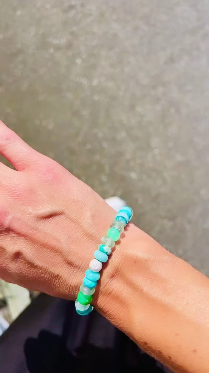 Sweet Chrysoprase Mix Bon Bon Stone Bracelet