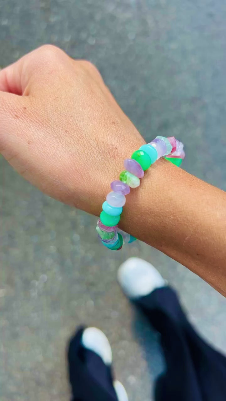 Sweet Rainbow Dream Mix Bon Bon Stone Bracelet