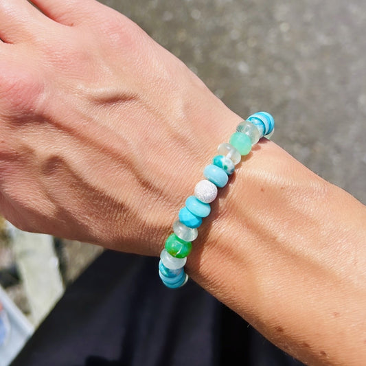 Sweet Chrysoprase Mix Bon Bon Stone Bracelet