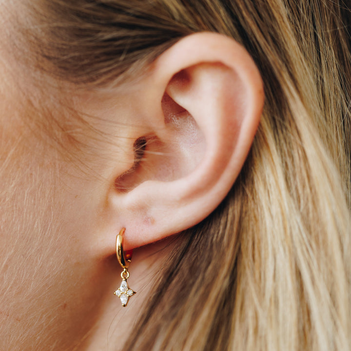 Sparkle Star Huggie Earrings