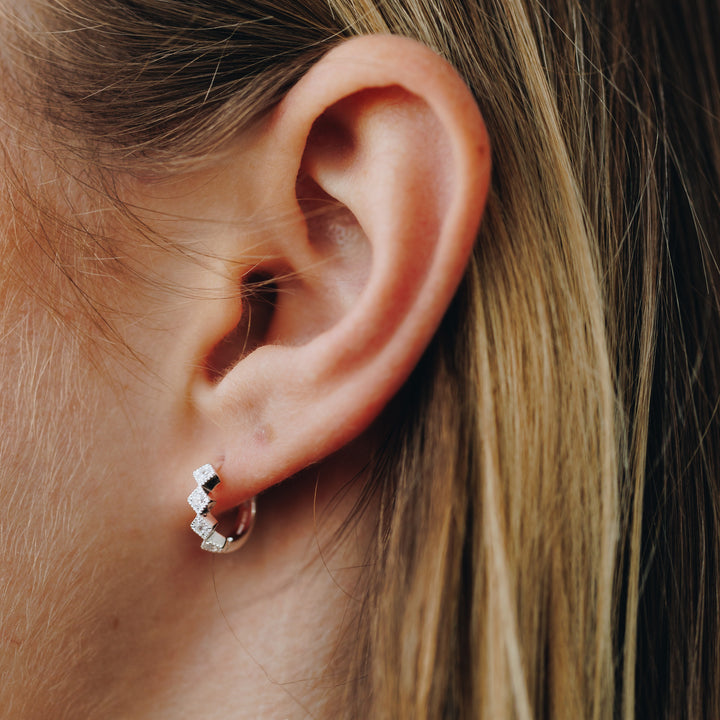 Sparkle Star Huggie Earrings