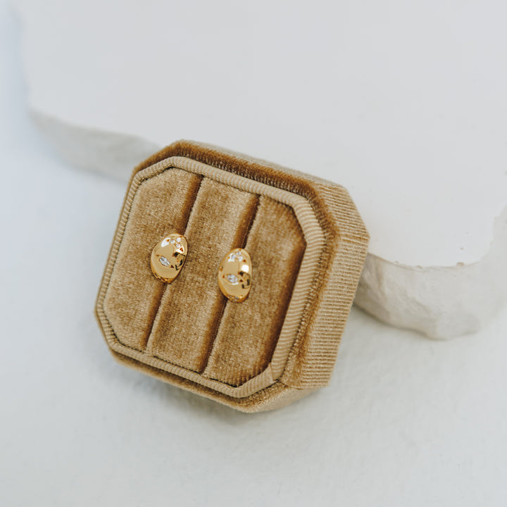 Starlit Gold Stud Earrings