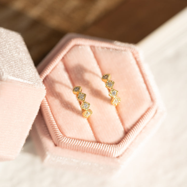 Sparkle Star Huggie Earrings