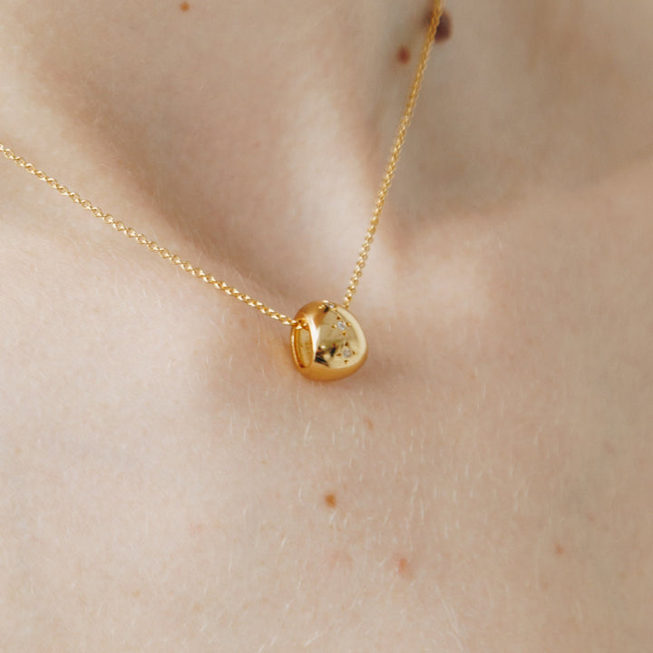 The Sparkle Eternal Ring Pendant Gold Necklace
