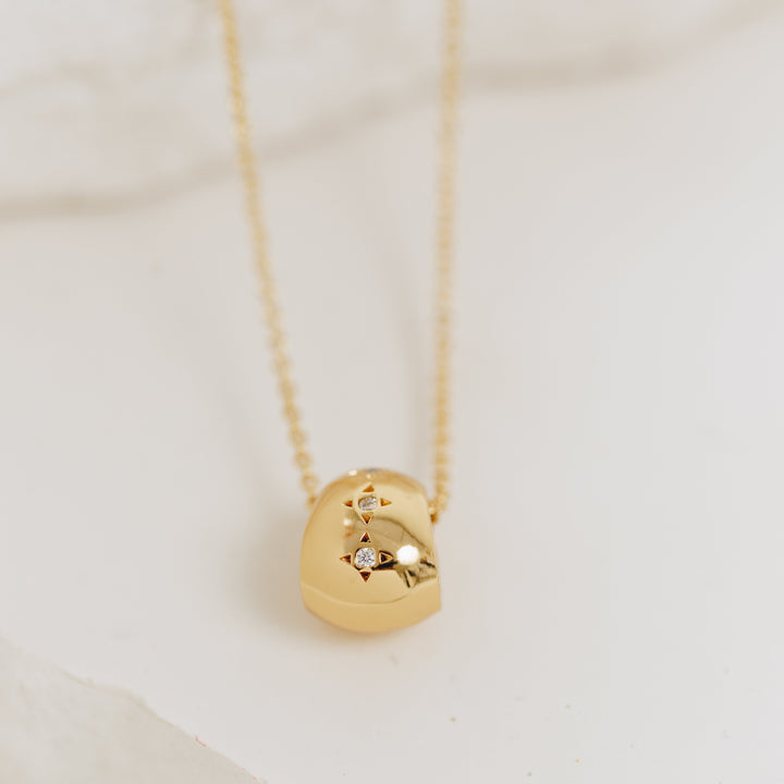The Sparkle Eternal Ring Pendant Gold Necklace