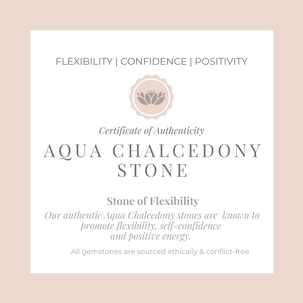 Aqua Chalcedony "Ava" Ring certificate