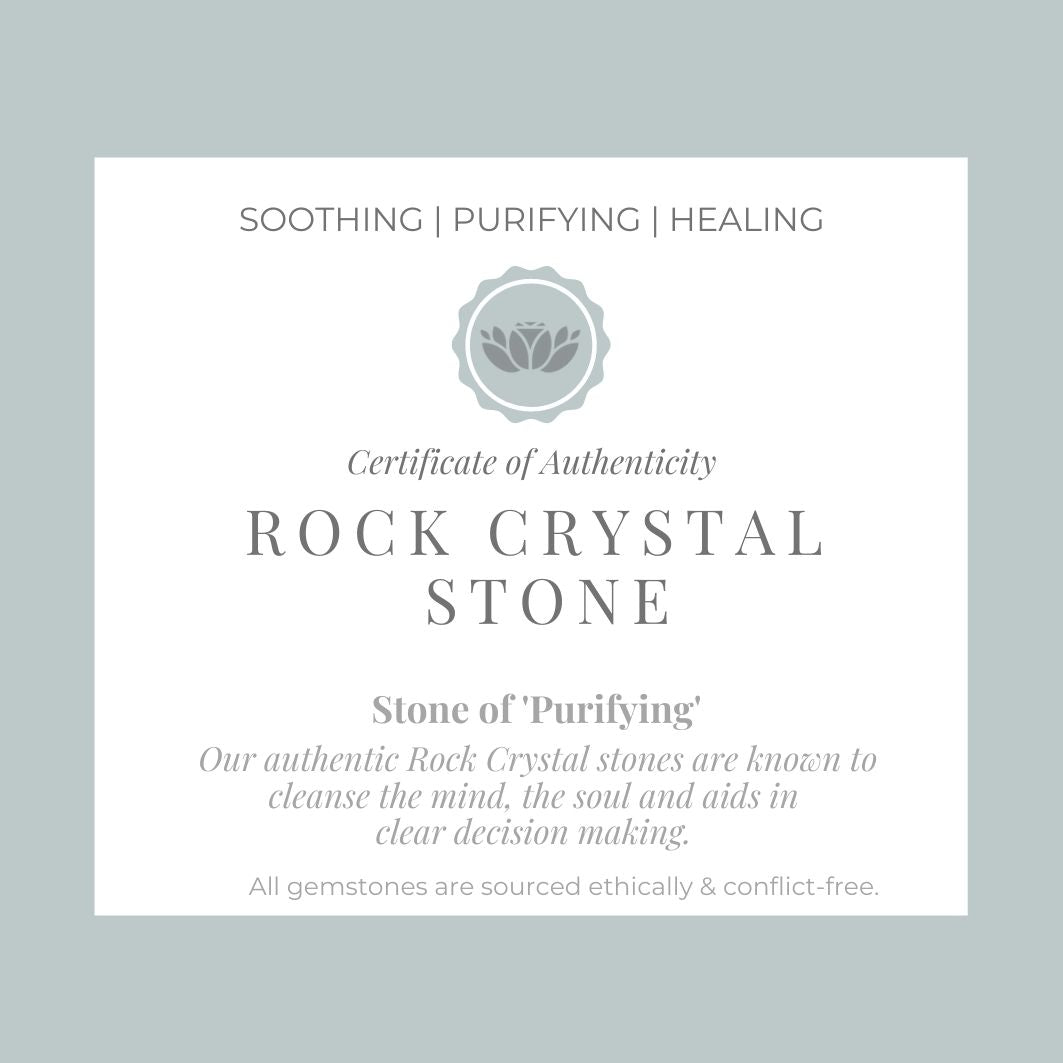 Rock Crystal Mens Bracelet certificate