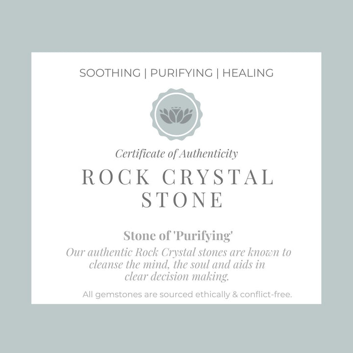 Rock Crystal Mens Bracelet certificate