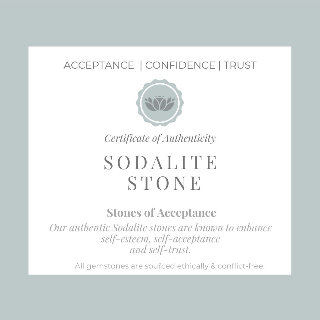 Sodalite Mens Bracelet certificate 