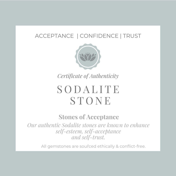 Sodalite Mens Bracelet certificate 