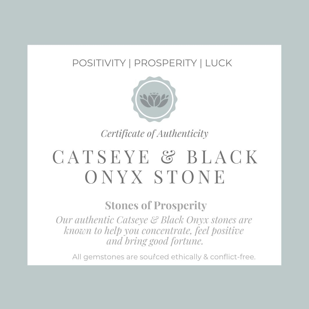 Catseye & Black Onyx Men's Bracelet certificate