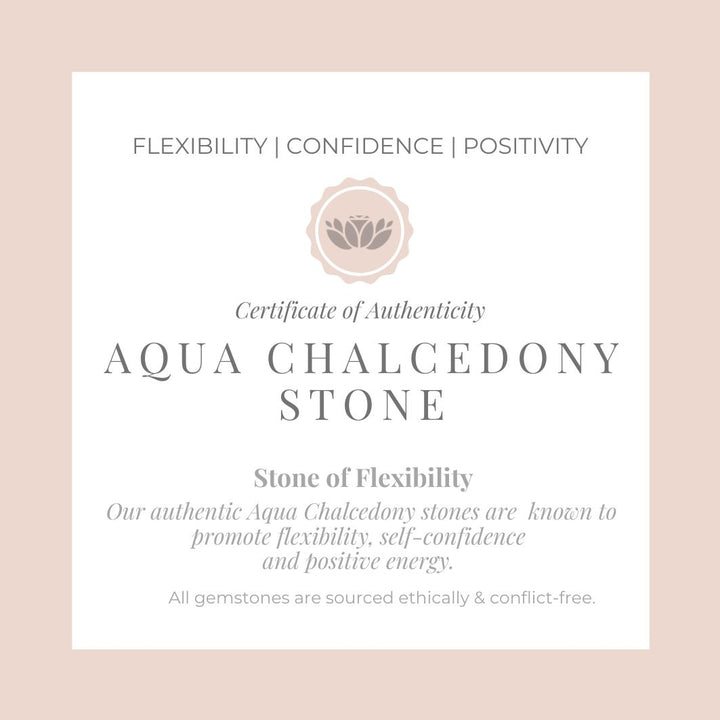 Aqua Chalcedony Round Ring certificate