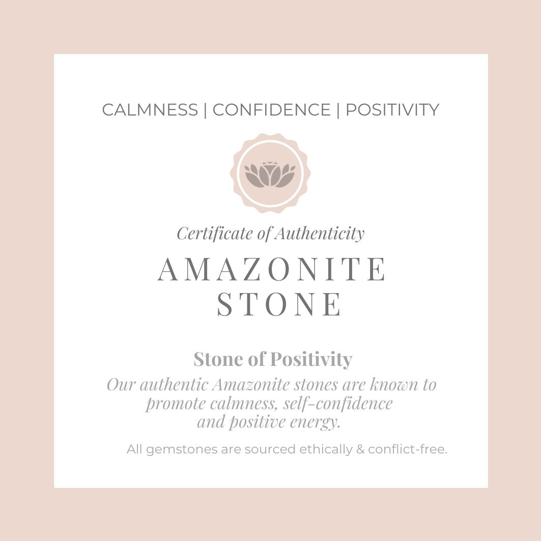 Amazonite Stone Bracelet certificate 