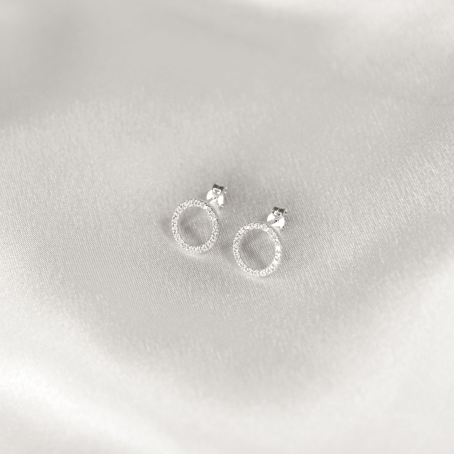 Sparkle Zirconia Circle Studs - Robyn Real Jewels