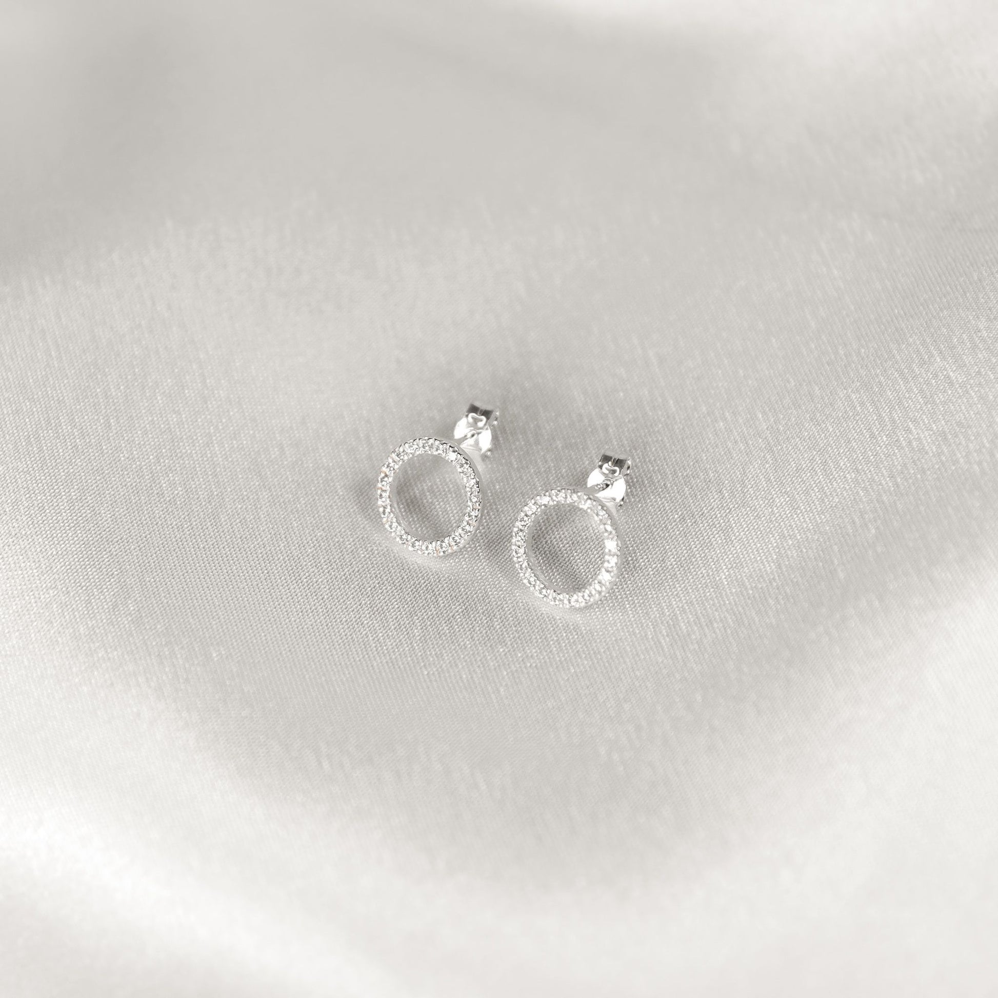 Sparkle Zirconia Circle Studs - Robyn Real Jewels