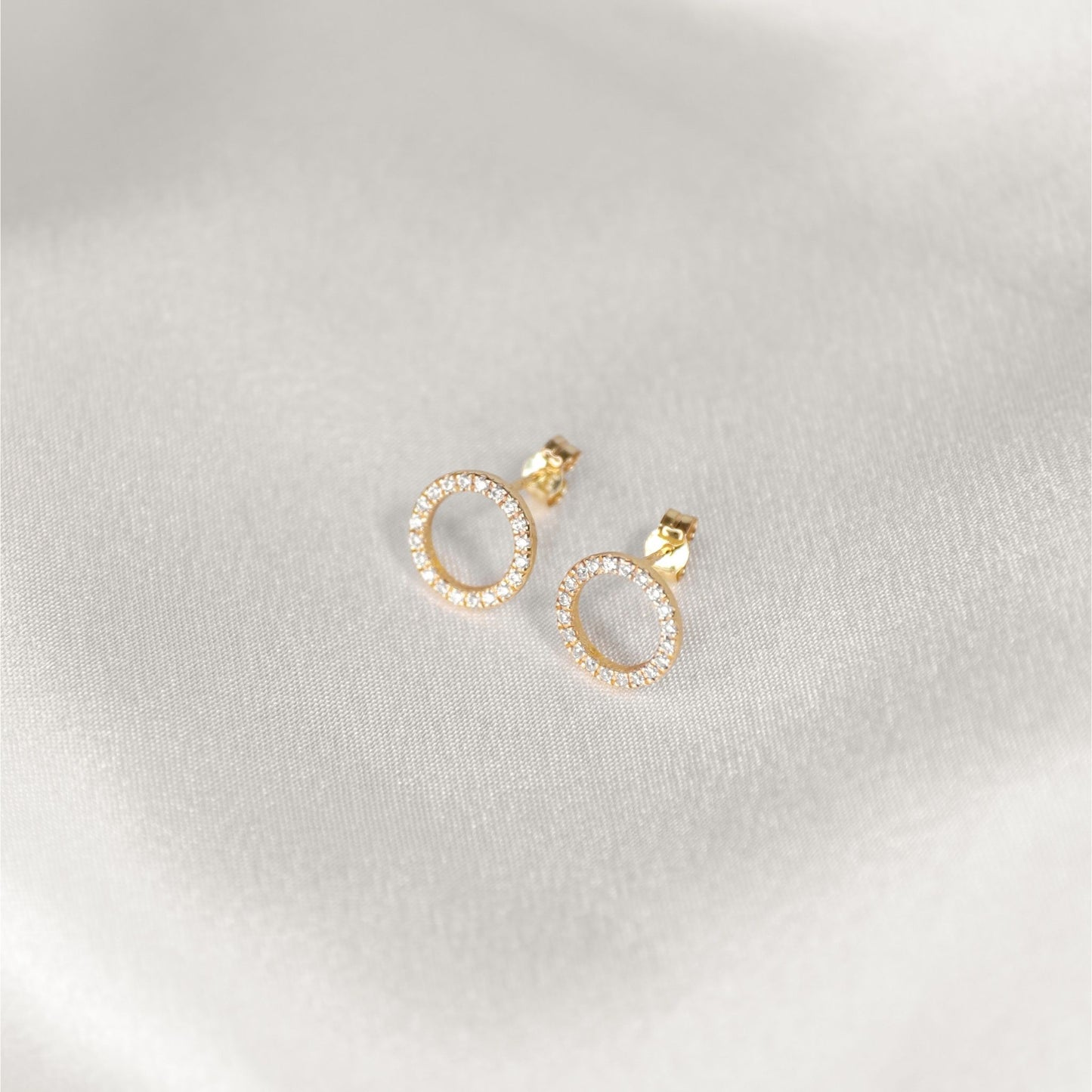 Sparkle Zirconia Circle Studs - Robyn Real Jewels