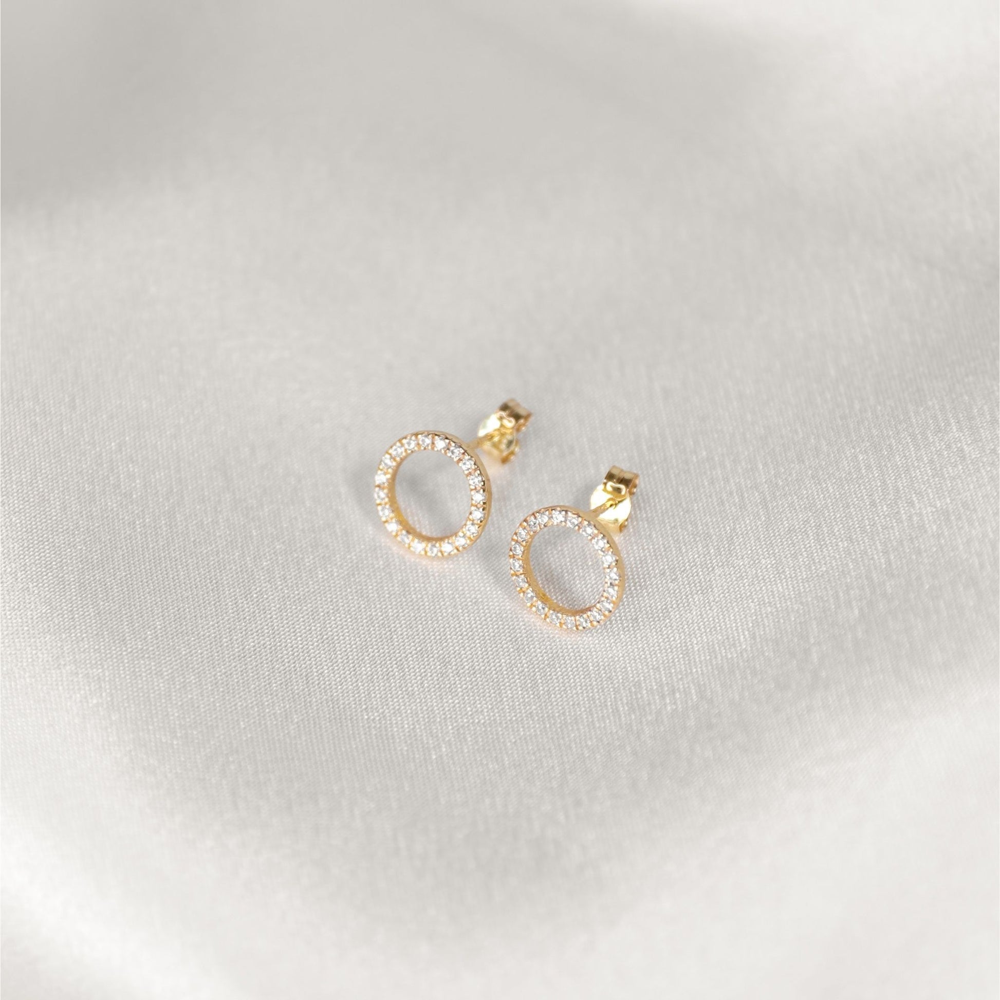 Sparkle Zirconia Circle Studs - Robyn Real Jewels