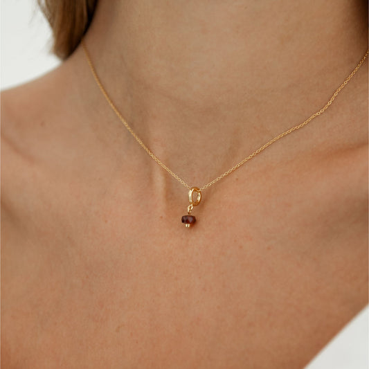 Delicate Garnet Pendant - Robyn Real Jewels