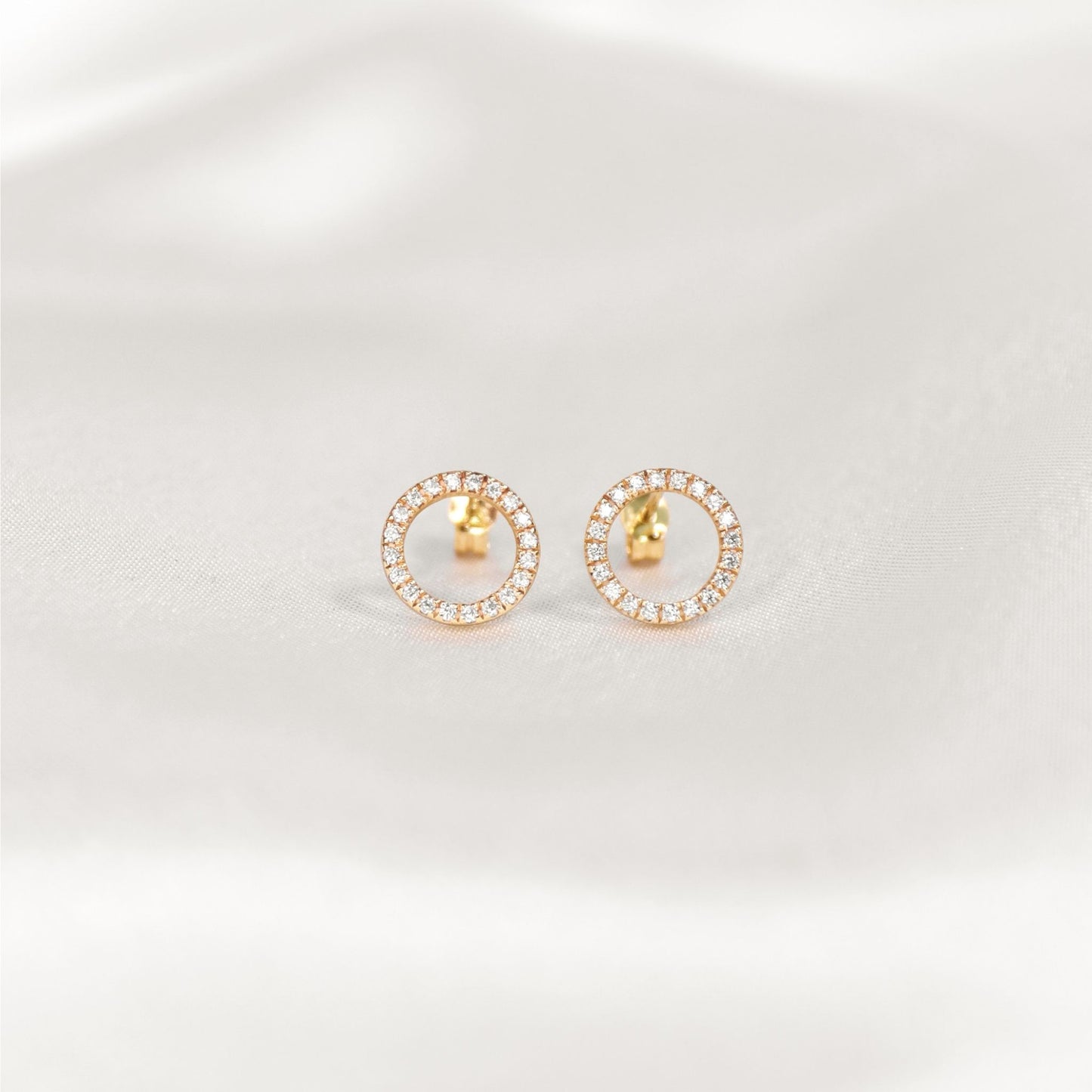 Sparkle Zirconia Circle Studs - Robyn Real Jewels