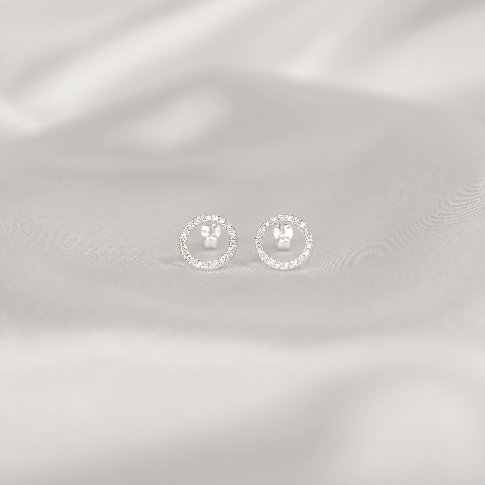 Sparkle Zirconia Circle Studs - Robyn Real Jewels