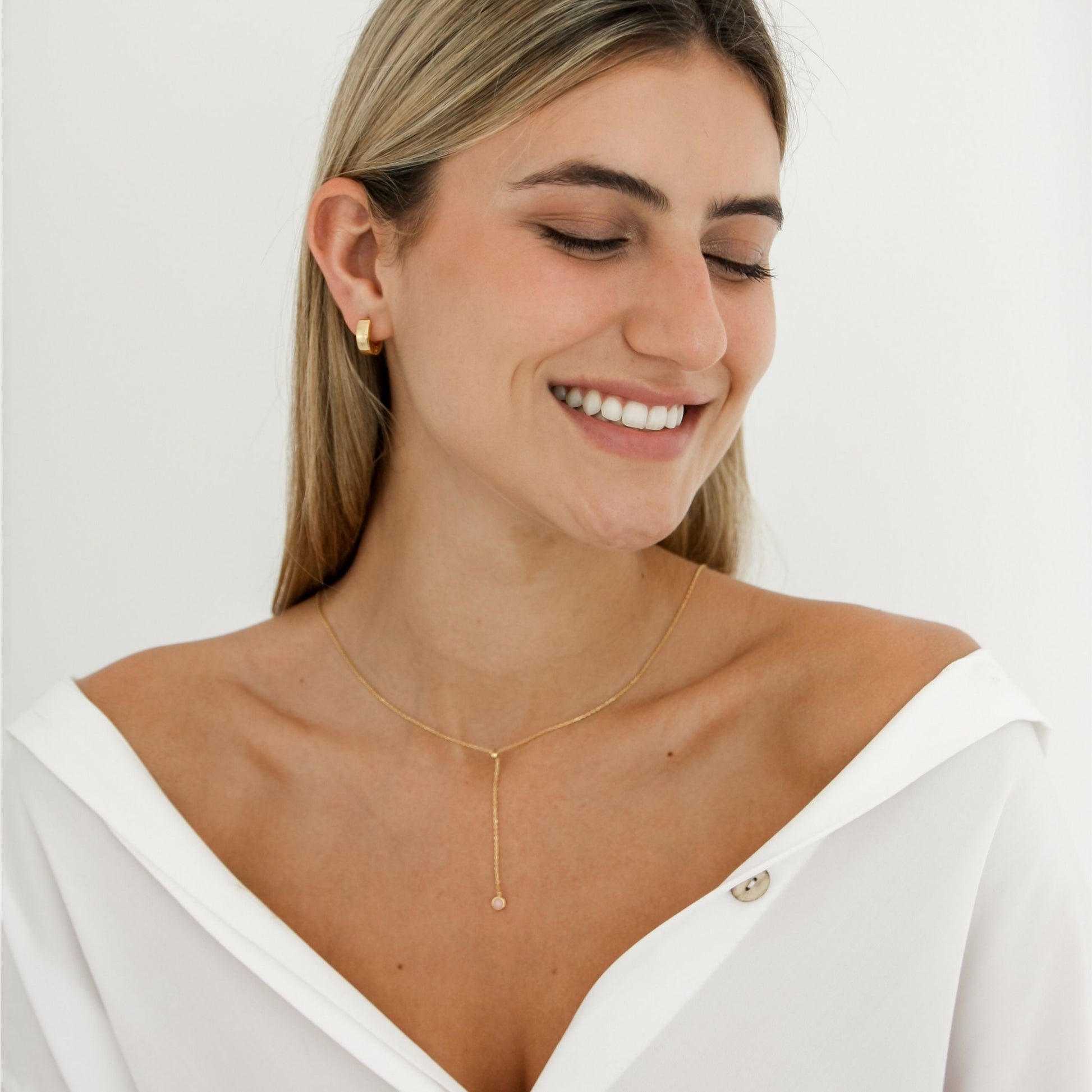 Large Huggie Hoop Earrings - Robyn Real Jewels