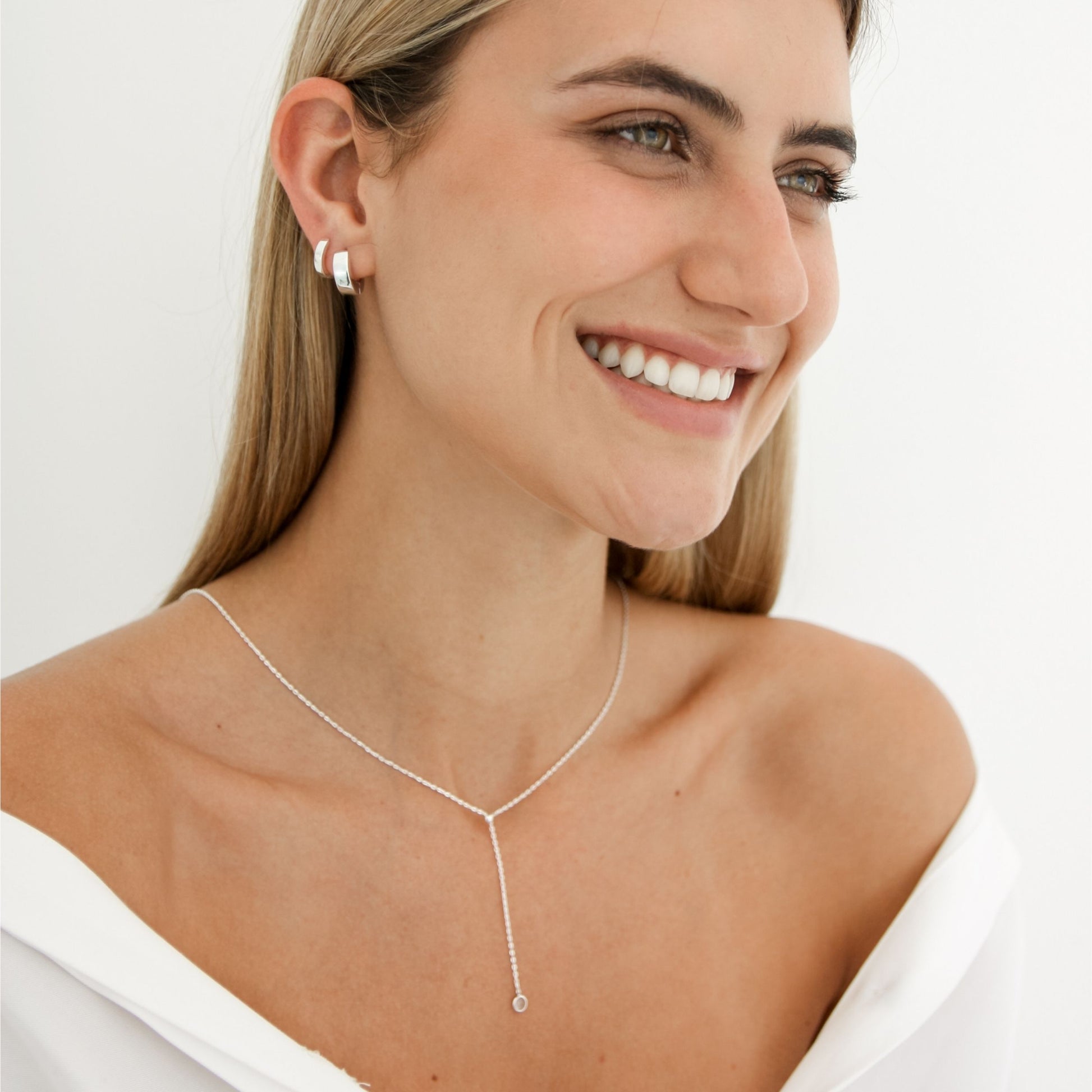Large Huggie Hoop Earrings - Robyn Real Jewels