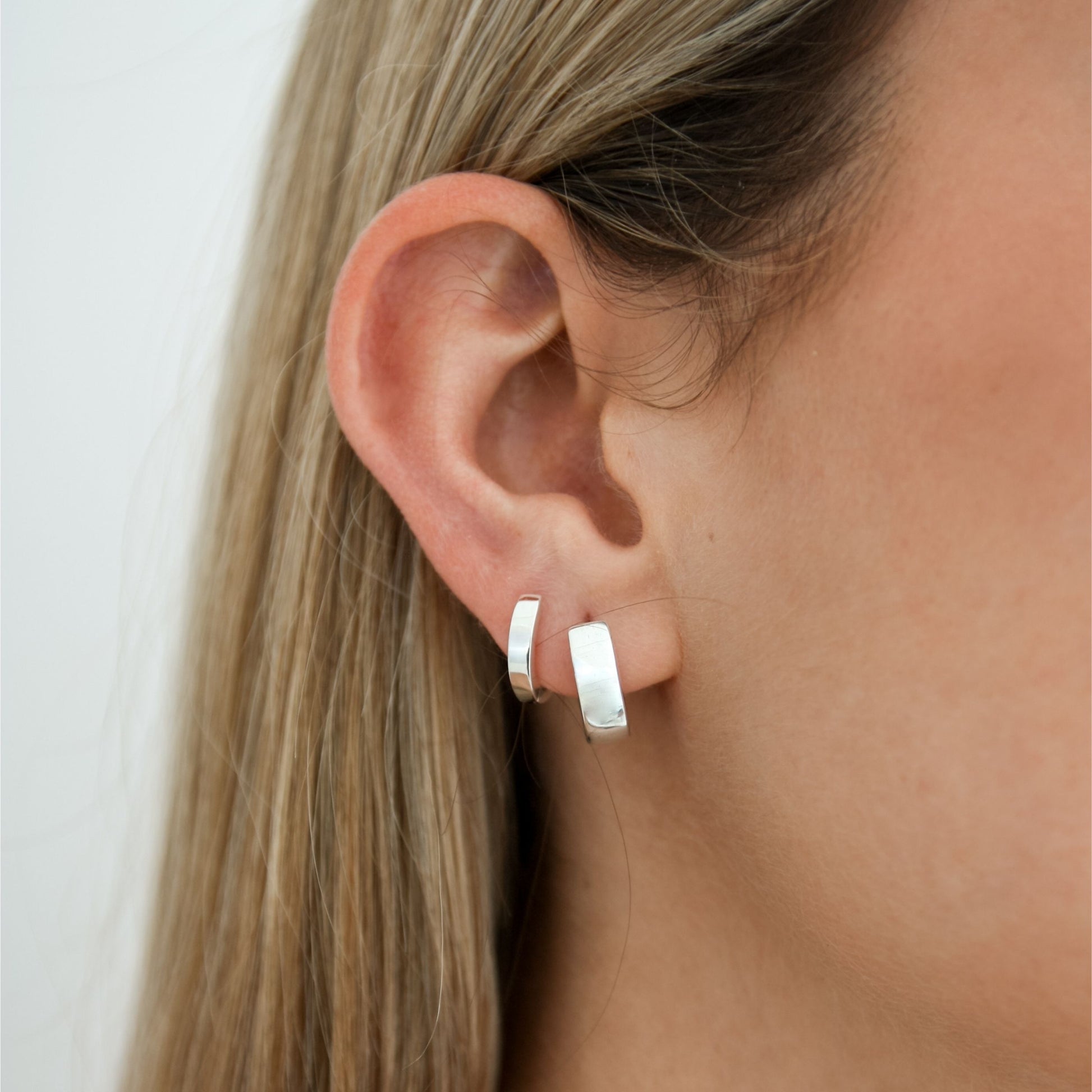 Large Huggie Hoop Earrings - Robyn Real Jewels