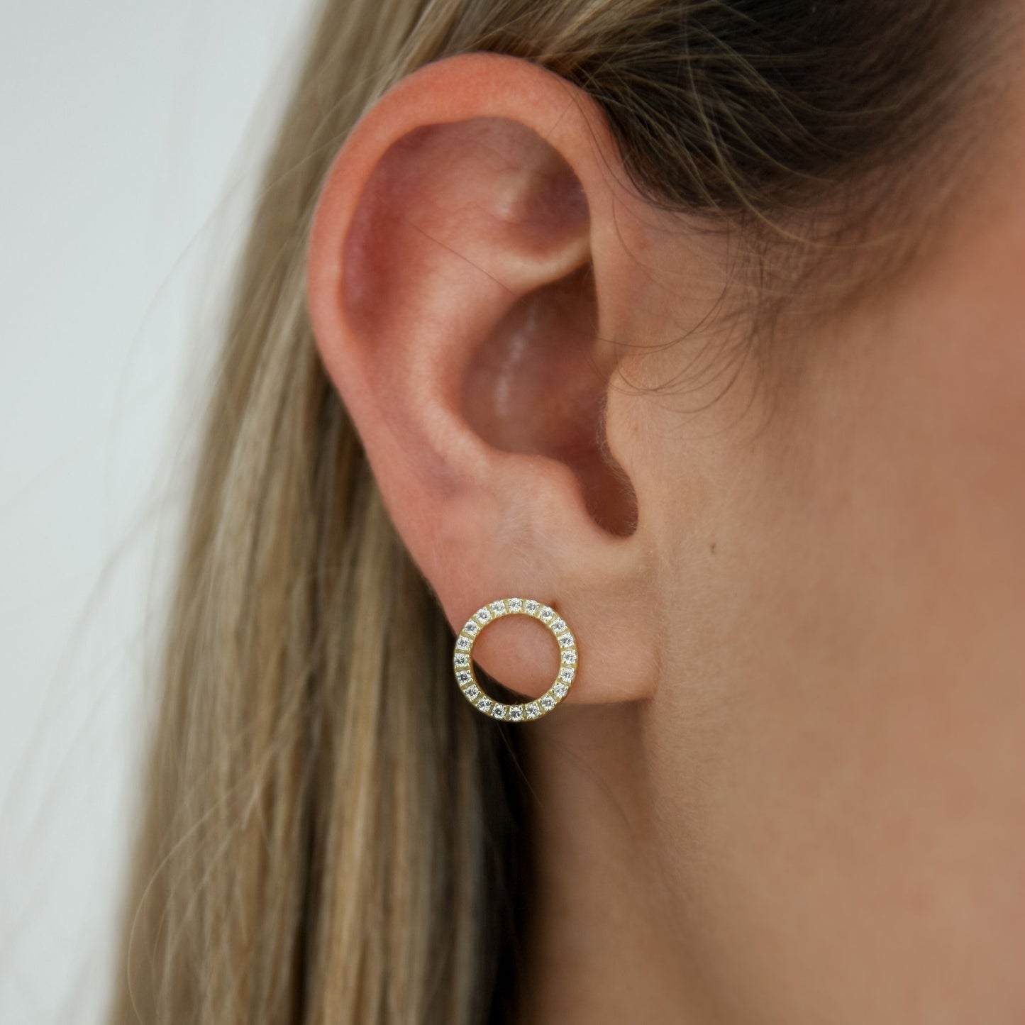 Sparkle Zirconia Circle Studs - Robyn Real Jewels