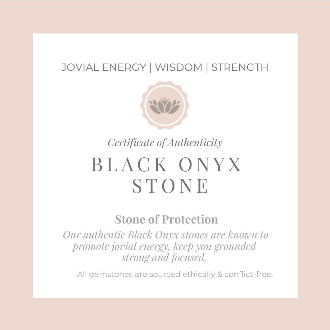 Black Onyx "Ava" Ring certificate 