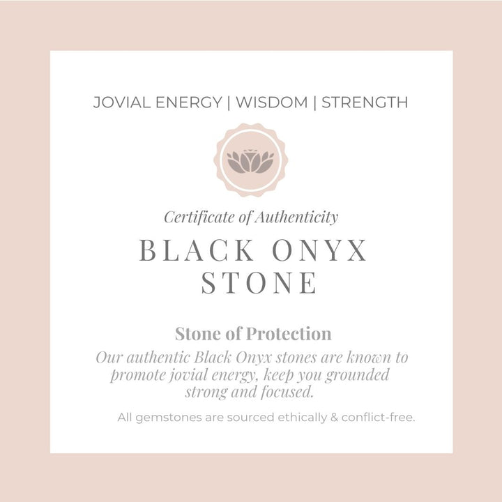 Black Onyx "Ava" Ring certificate 