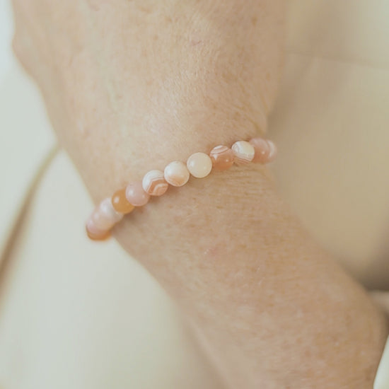 Apricot Agate Stone Bracelet - Robyn Real Jewels