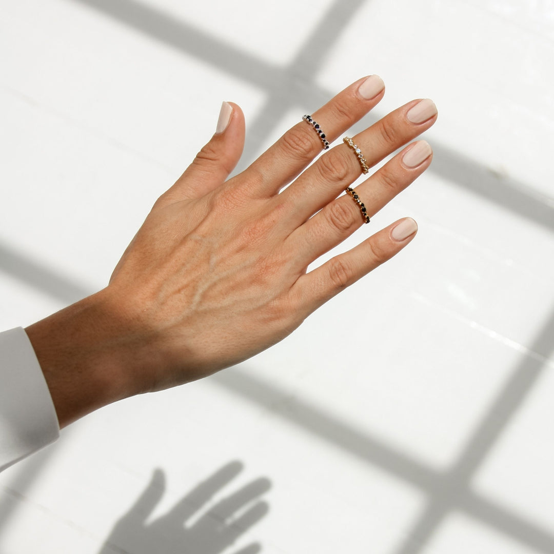 Iris Black Cubic Zirconia Ring - Robyn Real Jewels