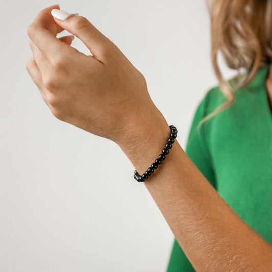 Black onyx stone bracelet - Robyn Real Jewels 