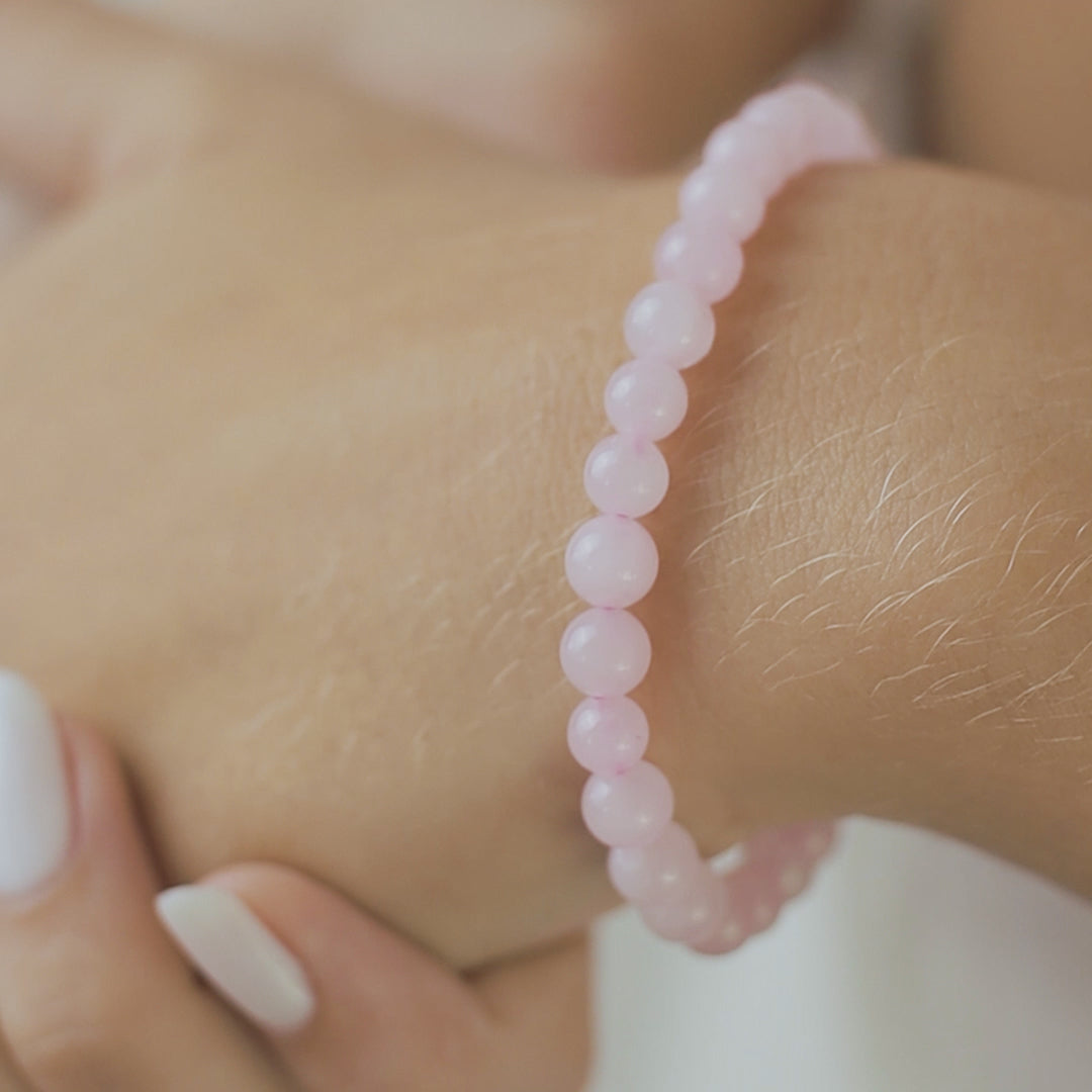 Rose Quartz Stone Bracelet - Robyn Real Jewels