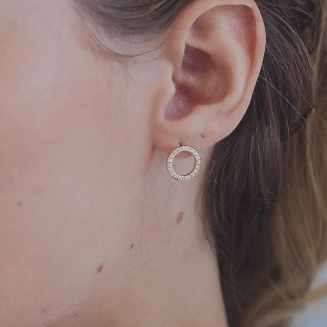 Sparkle Zirconia Circle Studs - Robyn Real Jewels