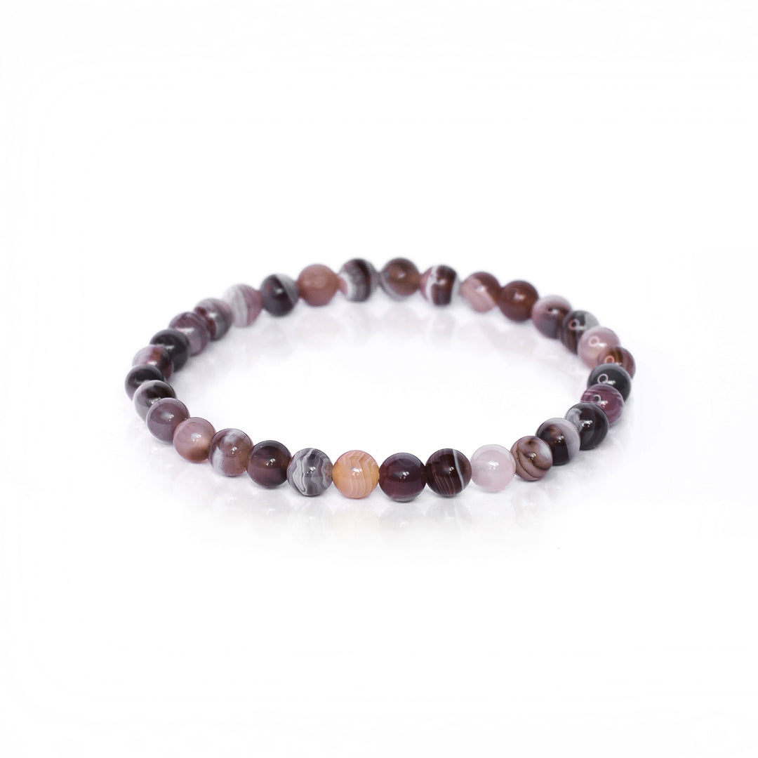 Robyn Real Jewels - Botswana Grey Agate Stone Bracelet