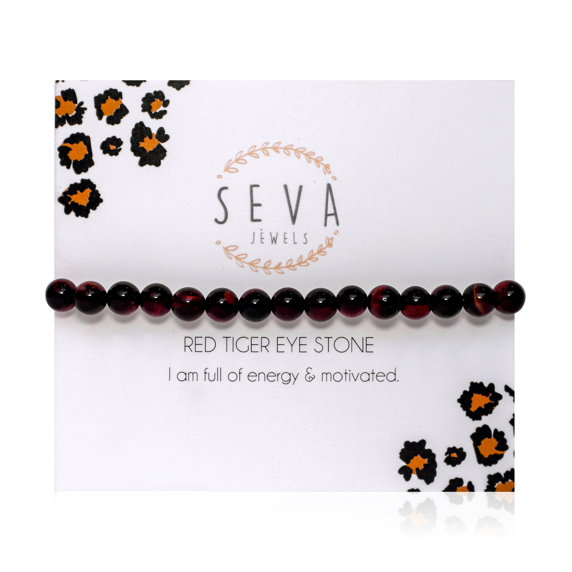 Red Tiger Eye "Safari" Bracelet front card