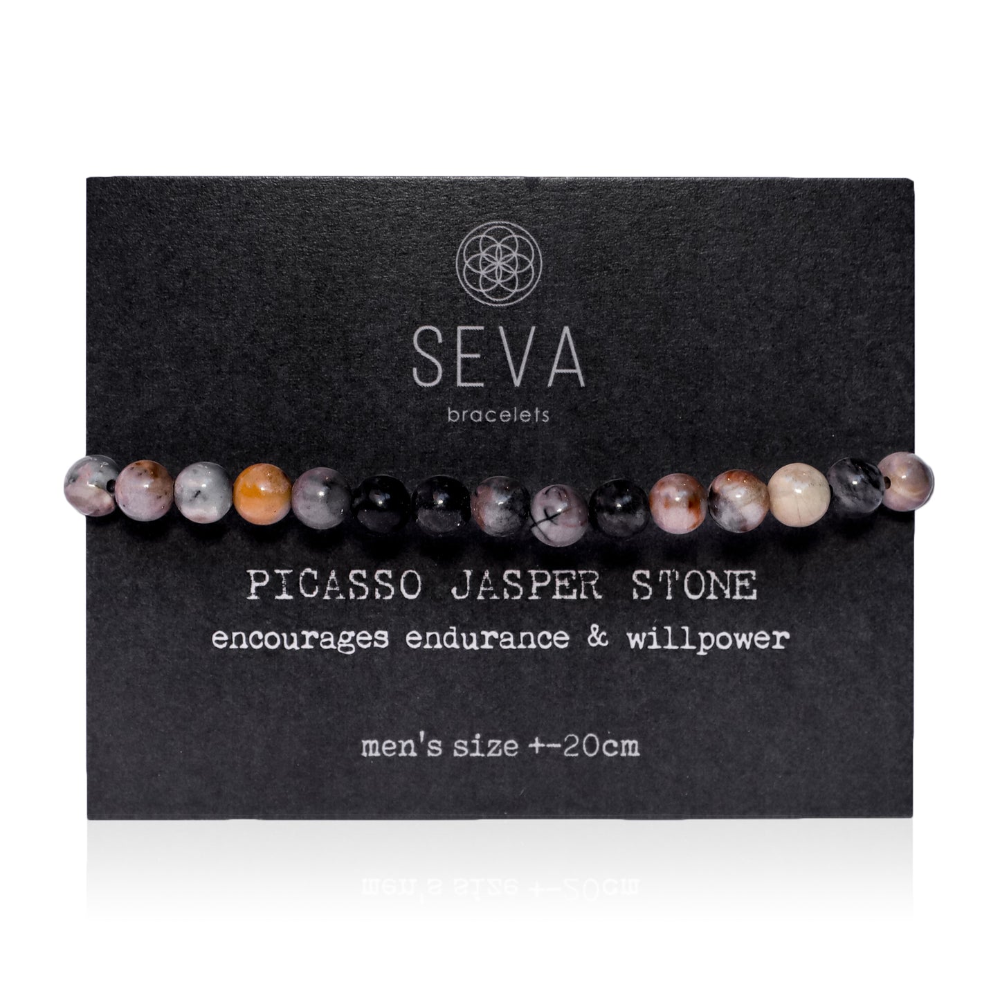 Picasso Jasper Stone Men's Bracelet front card