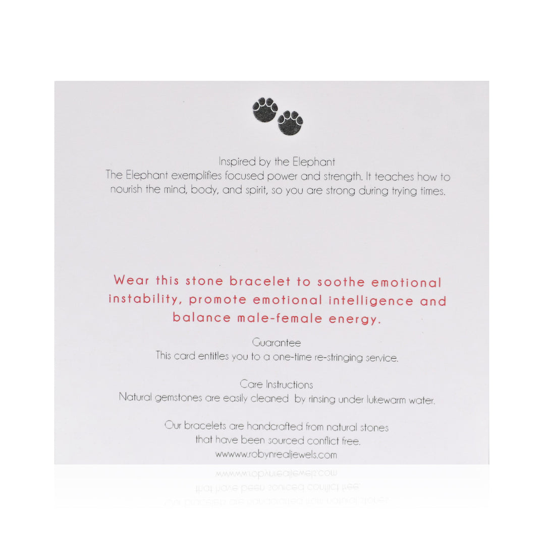 Mixed Moonstone "Safari" Bracelet bacl card