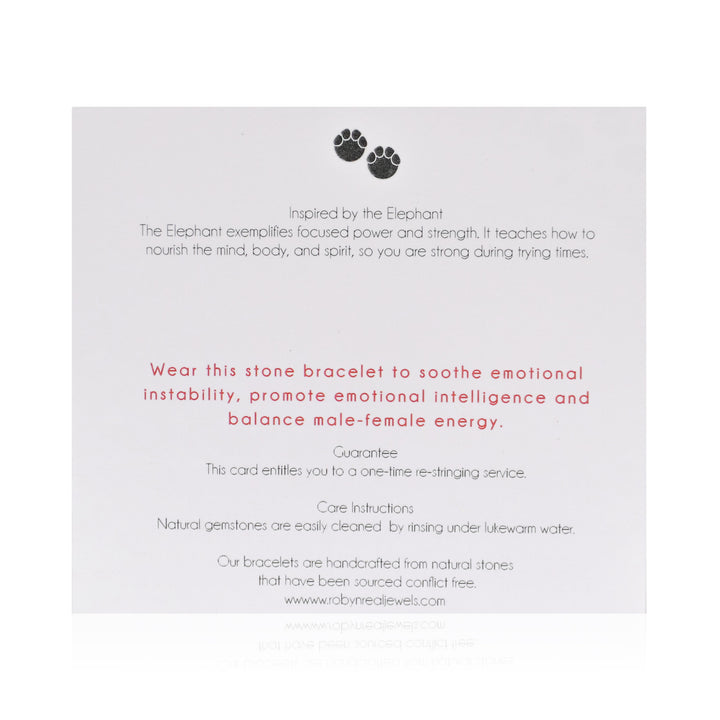 Mixed Moonstone "Safari" Bracelet bacl card